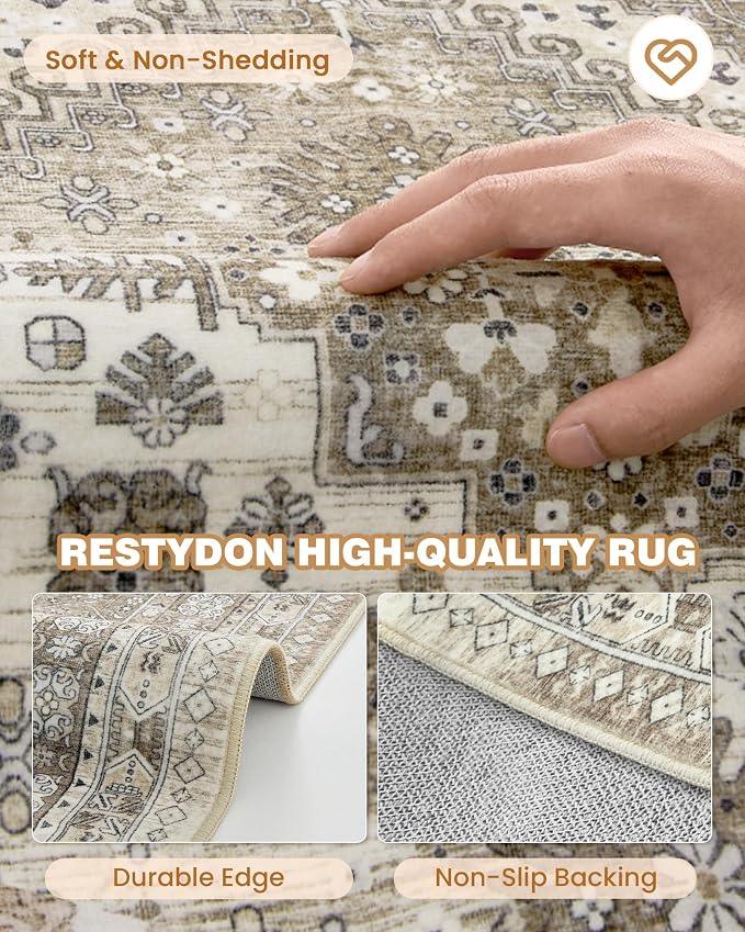 Kitchen Runner Rug Non Slip Washable 2.5x8, Soft Low Pile Entryway Rug Runners - Image 7