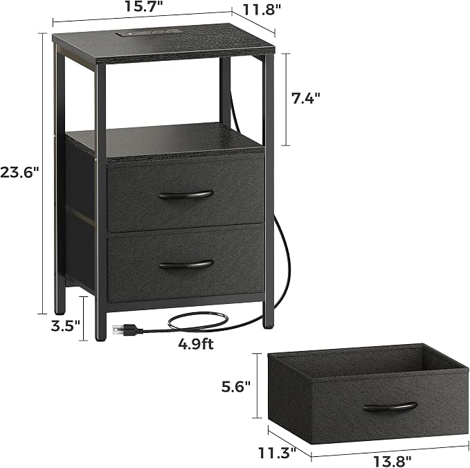 Huuger Nightstands Set of 2, End Tables - Image 3