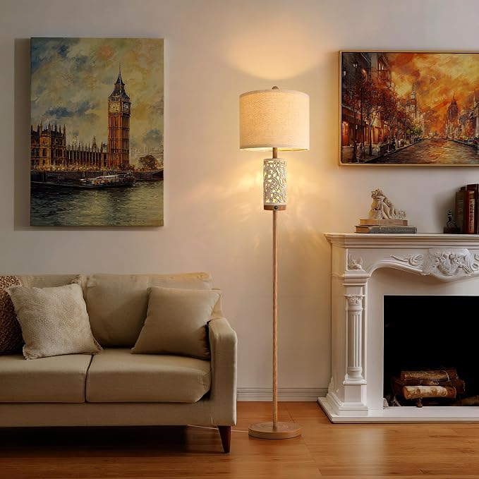 OYEARS 65" Floor Lamp with Night Light, Farmhouse Floor Lampfor Bedroom - Image 8