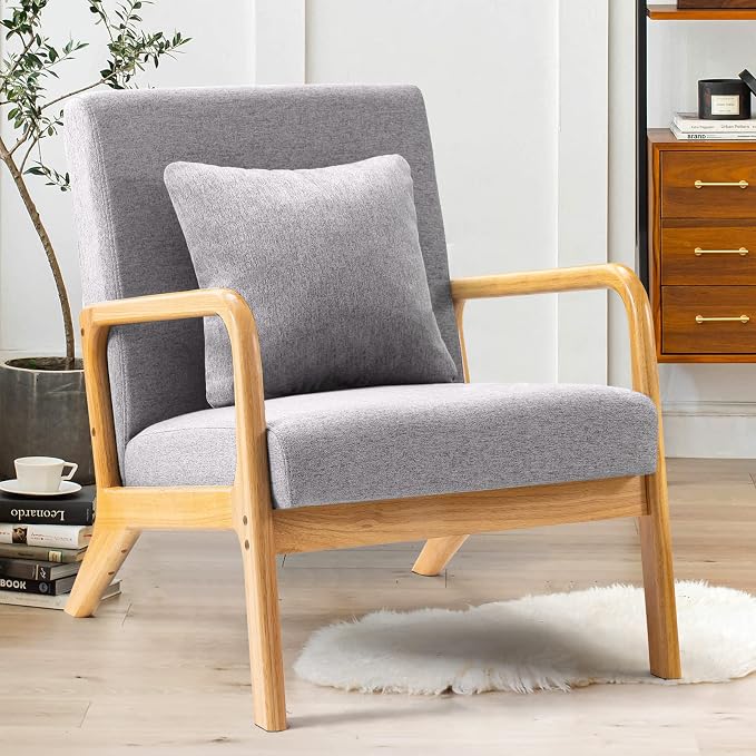 ELUCHANG Mid-Century Modern Accent Chair by ELUCHANG