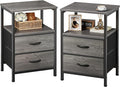 Huuger Night Stand Set of 2, Nightstand by Huuger