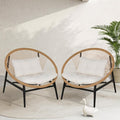 Grand patio Oversized Outdoor Chairs Set of 2, Wicker Patio Chairs by GrandPatio