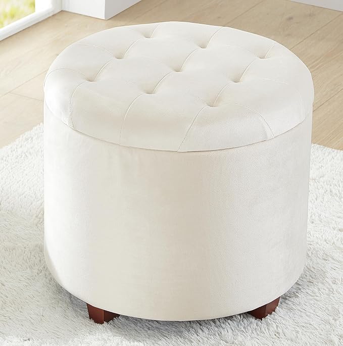 Ornavo Home Round Storage Ottoman by OrnavoHome