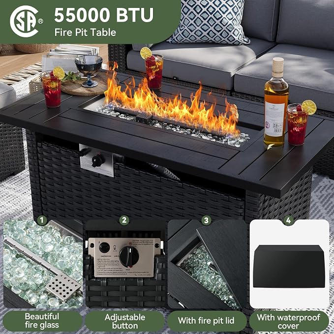 Aoxun 15 Piece Patio Furniture Set - Image 8