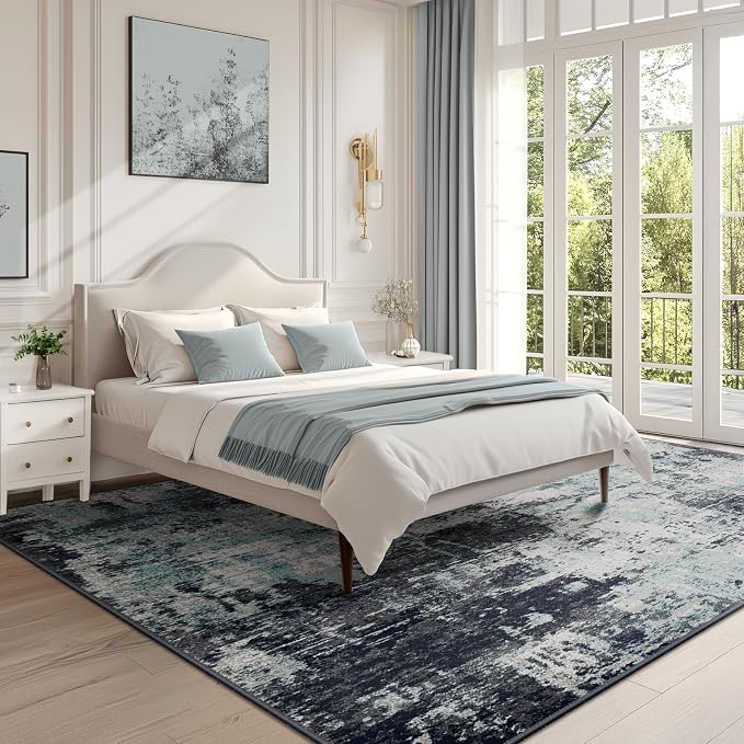 Washable Area Rugs 5'x7' Non-Slip Modern Abstract Soft - Image 2
