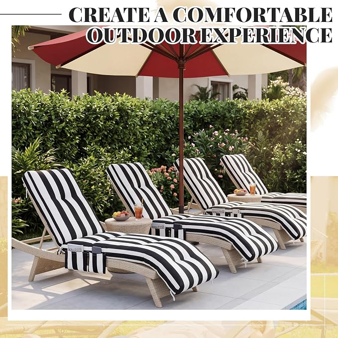 Kigley Outdoor Chaise Lounge Cushions - Image 6