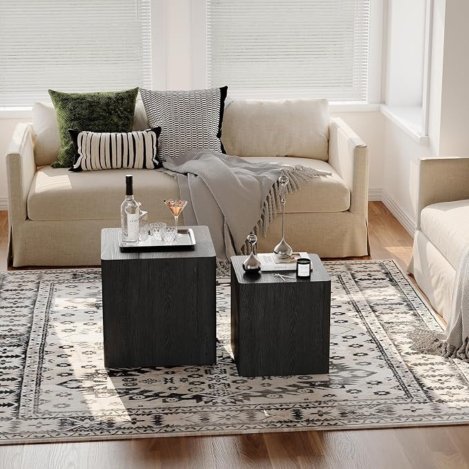 Nesting Coffee Table Set of 2, Modern Coffee Table and End Table Sets, Small - Image 7