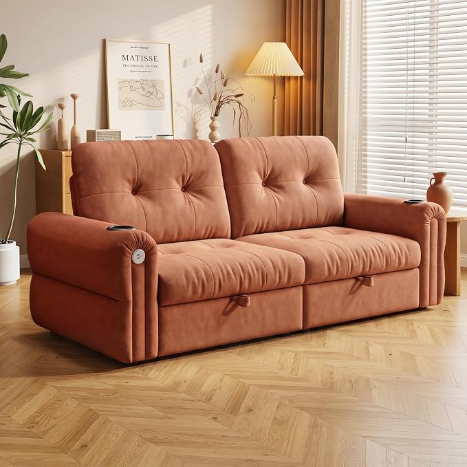 Convertible Couches, Queen Size Pull Out Sofa Bed - Image 12