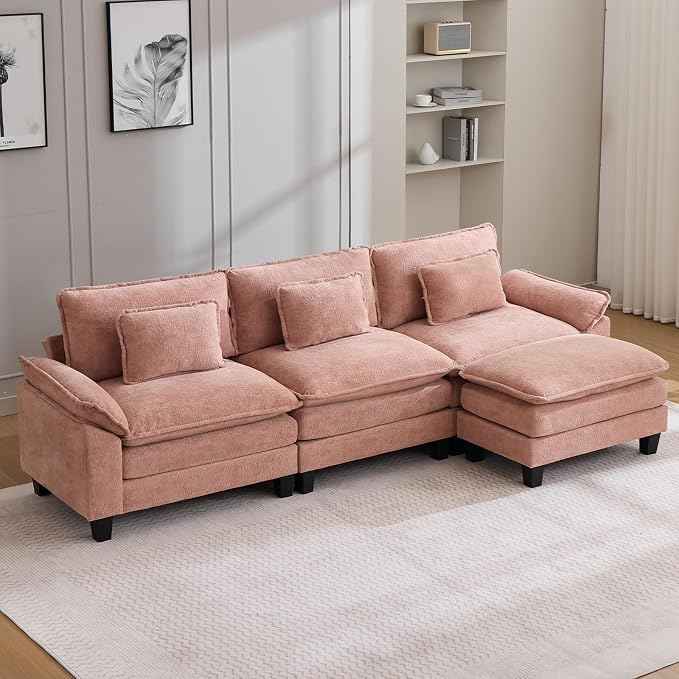Oprisen 120" Modular Sectional Sofa, Comfy Cloud Couch Sectional Sofa by Oprisen