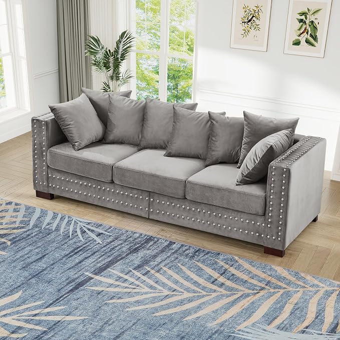 84.5"W Mid Century Modern Couch - Image 9