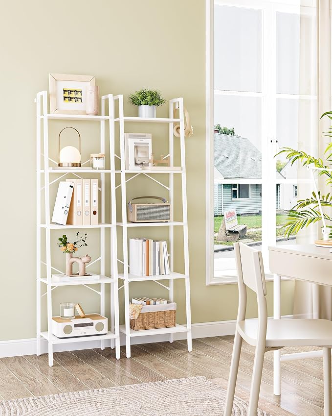Hzuaneri Ladder Shelf, Bookshelf Bookcase, Freestanding Corner Storage Shelve - Image 8
