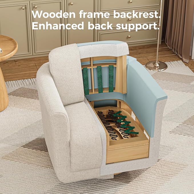 Swivel Accent Chair, 360° Chenille Barrel Swivel Chair - Image 8