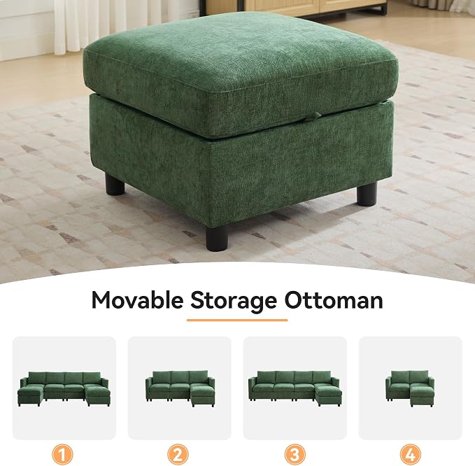 WUTUTUEE 25”Square Storage Ottoman Module - Image 5