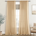 Tan Linen Curtains 96 inches Long by Jolilight