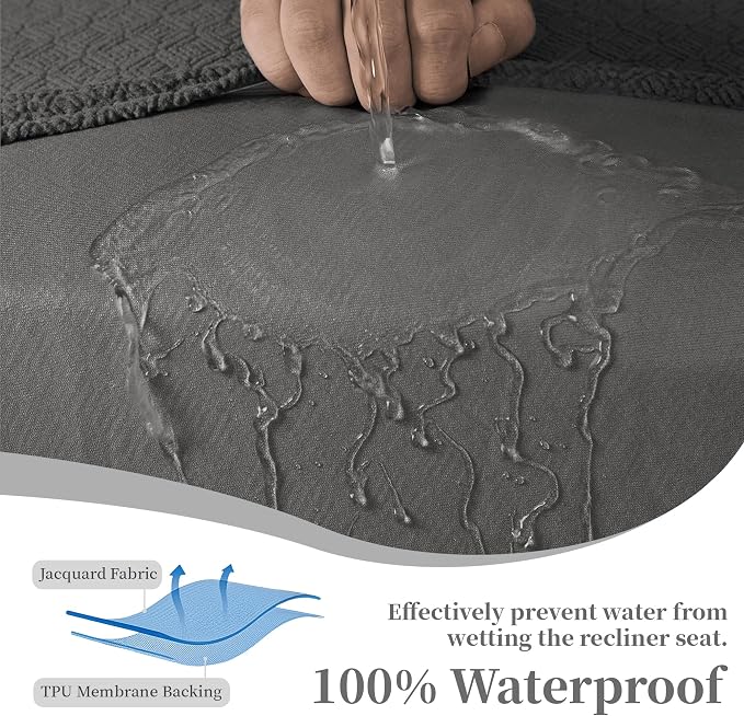 100% Waterproof Sectional Recliner Couch Covers - Image 4