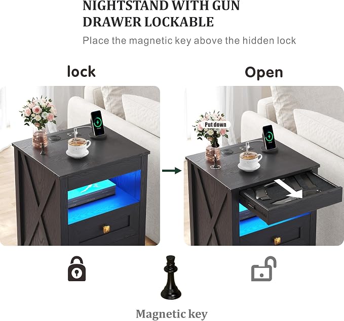 HWB LED Nightstand Set of 2 - Image 6