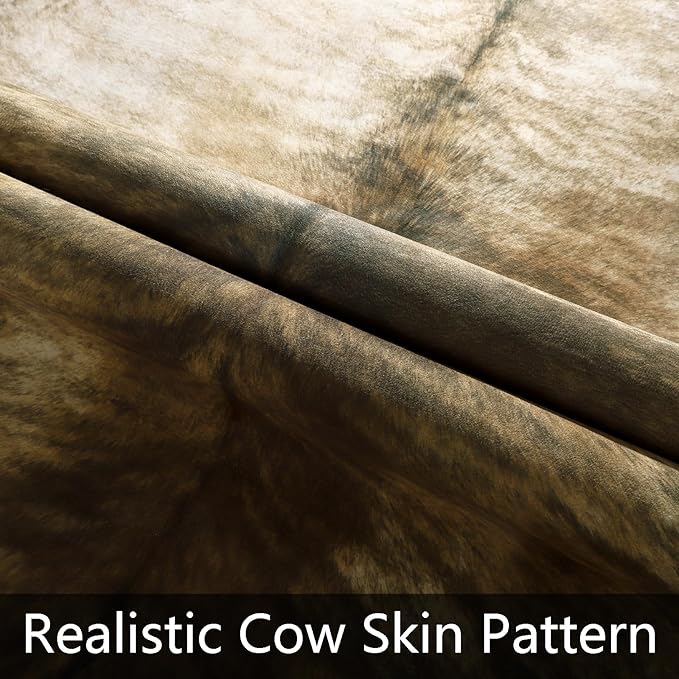 AROGAN Western Decor Faux Fur Cowhide Rug, 4 x 3 Feet Premium Animal Skin Cow - Image 7