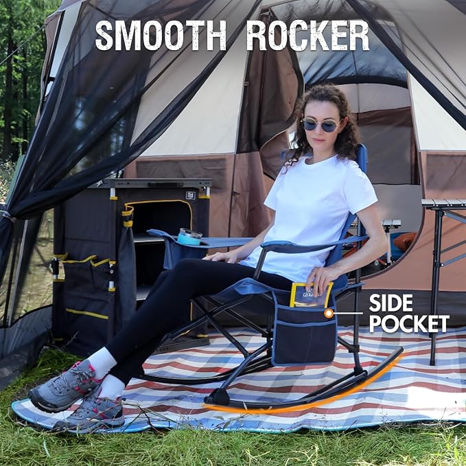 Portal Outdoor Rocking Chair Camping Folding Portable Rocker - Image 5