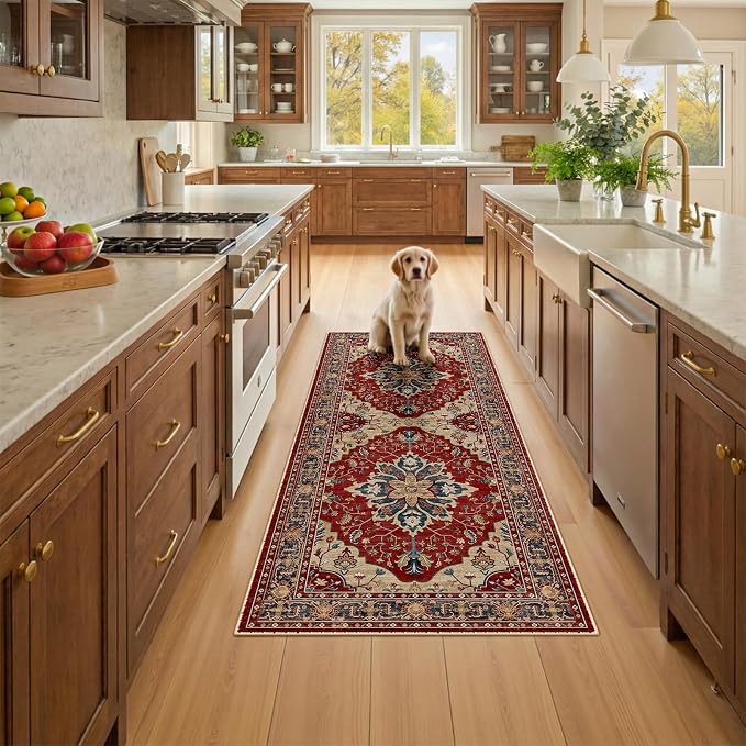 RELEANY Area Rugs 2'x6' Runner Rug Non Slip Washable - Image 2