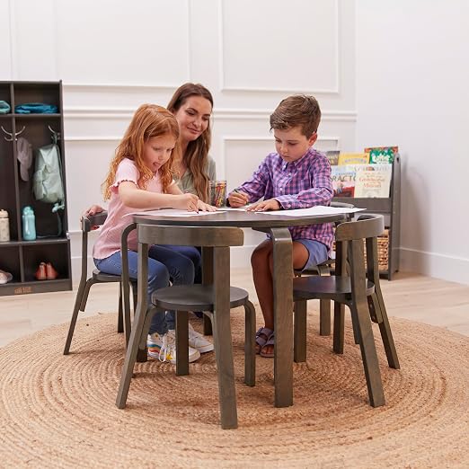 ECR4Kids Bentwood Table and Curved Back Chair Set, Kids Furniture - Image 8