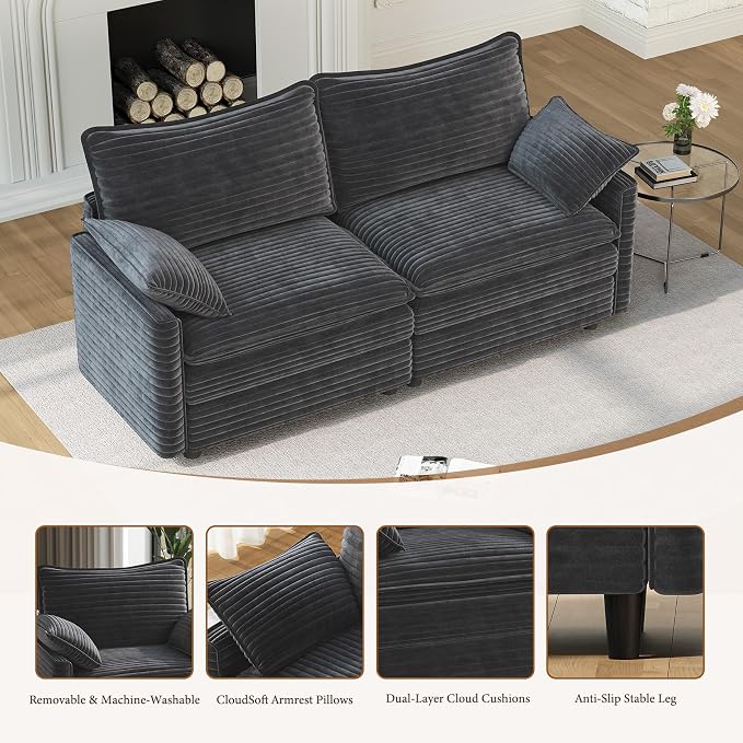 Vesgantti 74" Loveseat Sofa for Living Room, Comfy Cloud Couch Deep Seat - Image 5