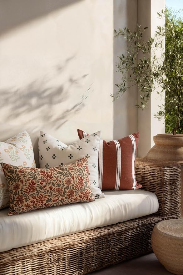 Crumbs Home Modern Farmhouse California Casual Indoor Outdoor Lumbar Pillow - Image 3