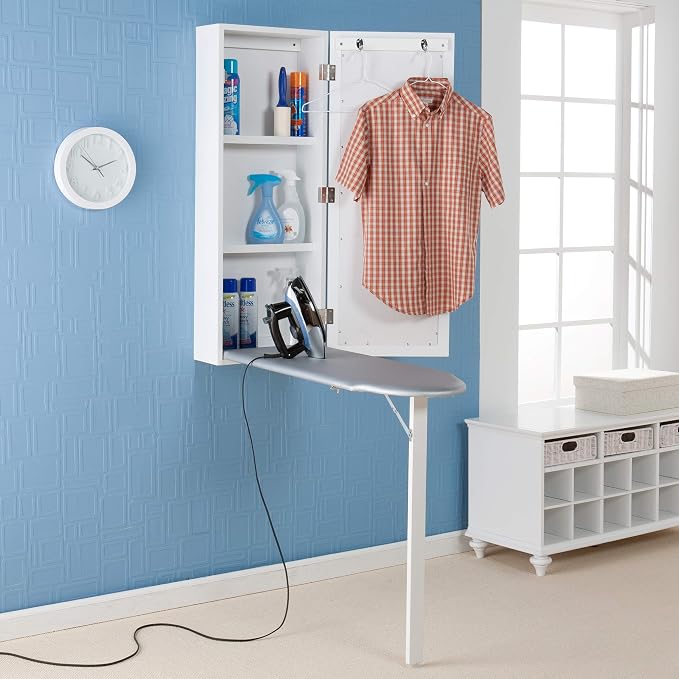 SEI Furniture - Rowden Wall-Mounted Ironing Board - Transitional Design - Image 2