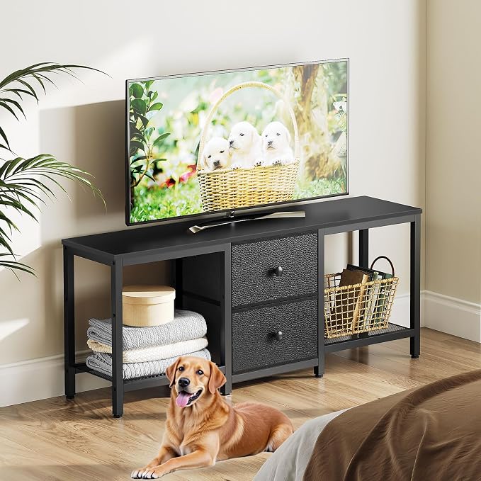 YATINEY TV Stand for TVs up to 55", Entertainment Center - Image 2