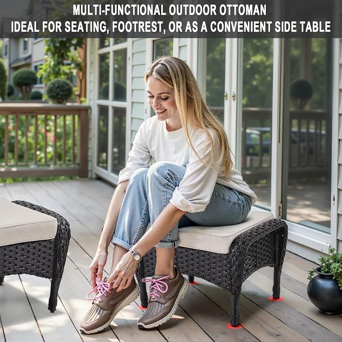Belord 6 Pieces Wicker Patio Furniture Set - Image 7