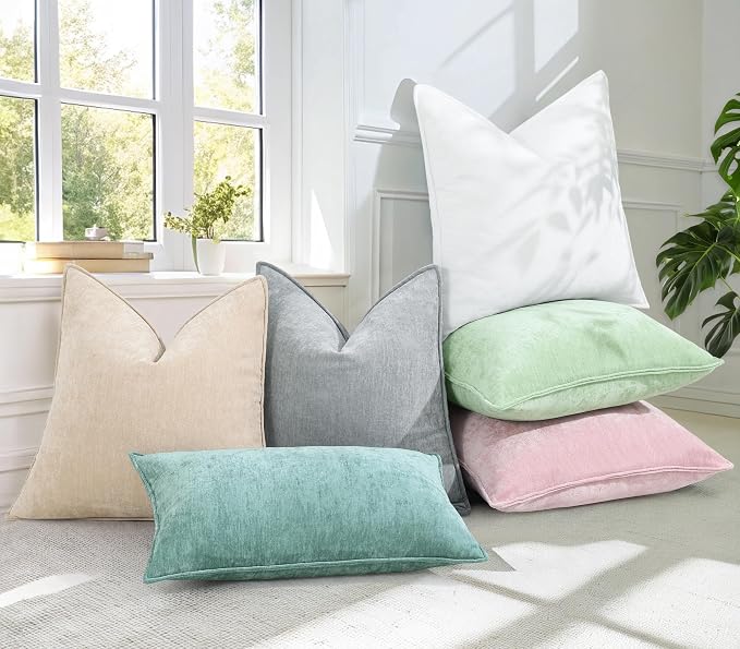 decorUhome Summer Couch Throw Pillow Covers 18x18 Set of 2, Decorative Soft - Image 6