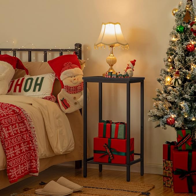 HOOBRO Tall Side Table, Industrial End Telephone Table - Image 9