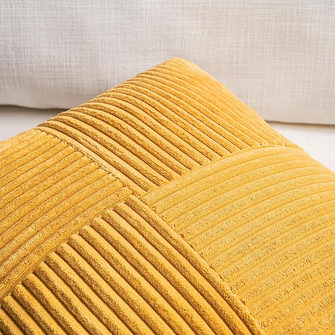 Fancy Homi 2 Packs Sunflower Yellow Spring Decorative Throw Pillow Covers 20x20 - Image 3