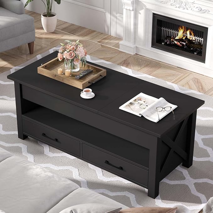 Seventable Coffee Table, 47.2" Lift Top Coffee Table - Image 2