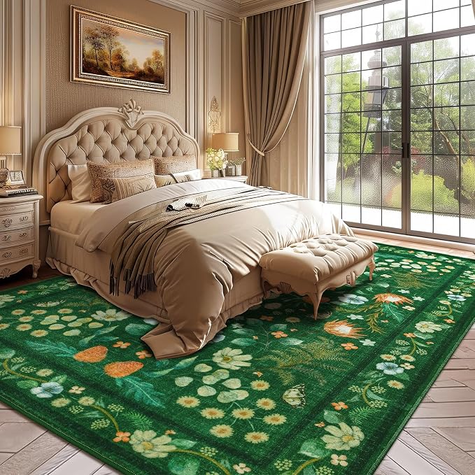 Area Rugs for Living Room, Non-Slip 4x6 Washable Rug for Bedroom, Vintage - Image 6