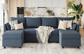 Huatean Home 114.17" Modular Sectional Sofa, 6 Seat Modular Couch by huateanhome