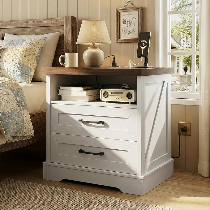 AODK 24 Inch Farmhouse Nightstand by AODK