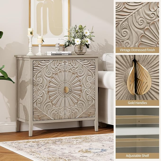 Sideboard Buffet Cabinet Set of 2 - Image 5