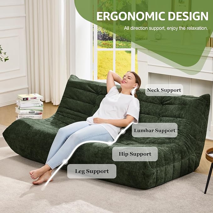 Bean Bag Chairs for Adults Giant Bean Bag Chair Memory Foam BeanBag Chair Bean - Image 5