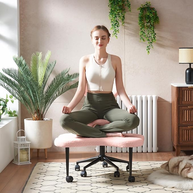 Pinmoco Ergonomic Cross Legged Chair, 360° Swivel Meditation Chair - Image 8