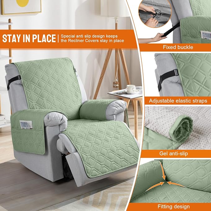 VANSOFY 100% Waterproof Recliner Chair Covers, Recliner Cover Non-Slip Dog - Image 3