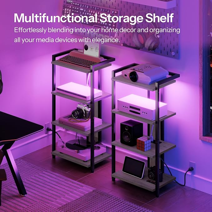 HOOBRO 4-Tier AV Media Stand, Media Console - Image 4