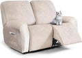 ANARACHON Leather Look Loveseat Recliner Cover, 6-Pieces Stretch Dual Recliner by ANARACHON