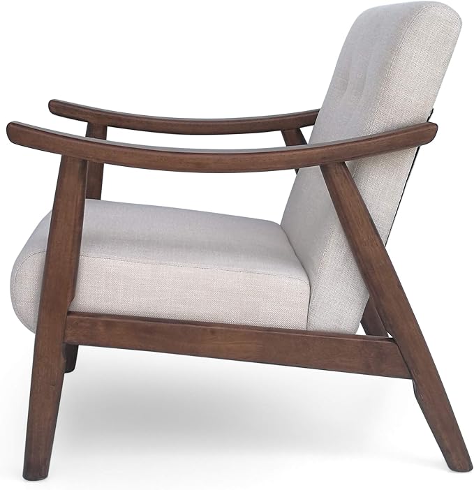 Christopher Knight Home Aurora Mid-Century Modern Accent Chair, Rubberwood - Image 7