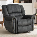 CANMOV Manual Recliner Chair, Classic and Traditional Fabric Recliner Chair by CANMOV