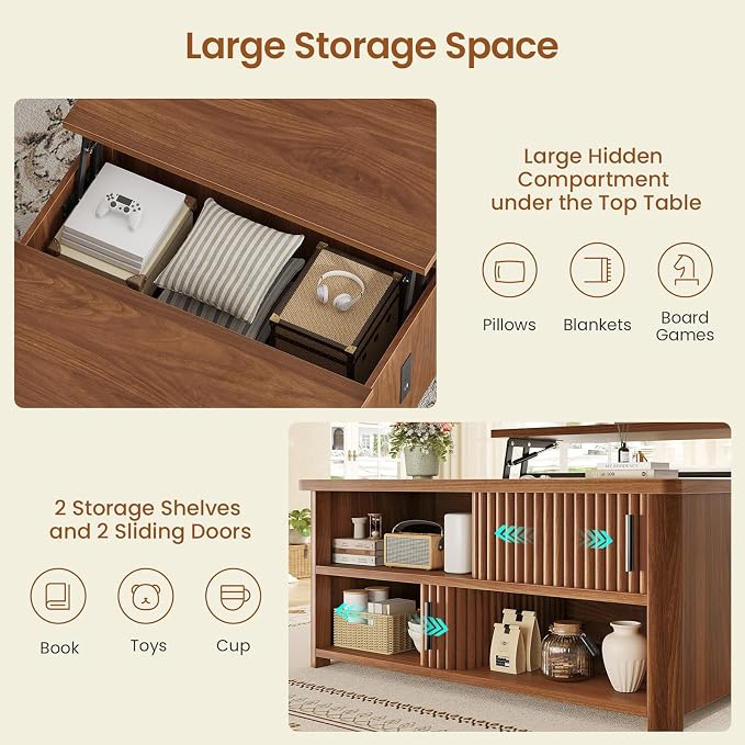 Itaar 31.5" Lift Top Coffee Table - Image 7