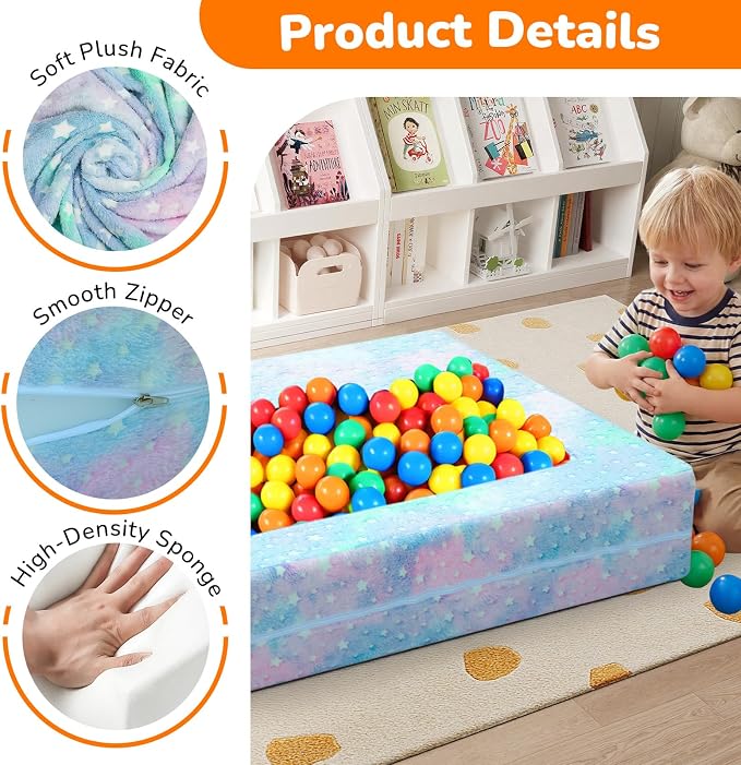 MeMoreCool Kids Sofa Couch, Glow in Dark Couch Sofa, Modular Convertible Kids - Image 6
