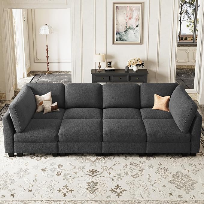 Belffin 111" Cloud Sectional Sleeper Sofa - Image 3
