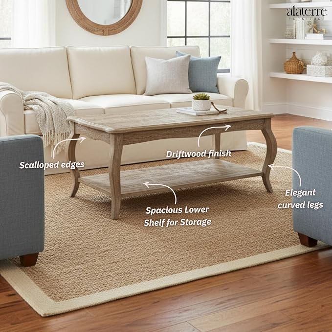 Alaterre Furniture Austerity 42-Inch Rustic Coffee Table - Image 5