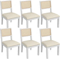 Westice Rattan Dining Chairs Set of 6, Farmhouse Natural Dining Room Chairs by ChairsforHomeLivingRoom