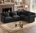 ELUCHANG 114" Oversized V-Shaped Cloud Couch Modular Sectional Sofa by ELUCHANG